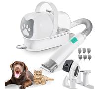 Tosatrice per cani con aspirapolvere - 7 in 1 aspirapolvere per peli di animali domestici, trimmer per la cura degli animali domestici con aspirazione 13000 Pa, diversi strumenti per la cura di cani e
