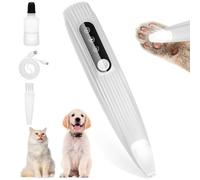 Tosatrice per Cani e Gatti con Luce LED, Impermeabile IPX5, Ricaricabile via USB, Basso Rumore per Tagliare Peli di Zampa, Occhio, Orecchio e Viso