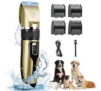 Tosatrice per Cani, IPX7 Impermeabile Rasoio per Cani Tagliacapelli Silenzioso per Cani e Gatti Tosatrice per Cani Professionale Adatto per peli di Animali Domestici Spessi e Opachi