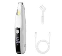 Tosatrice per Cani Professionale con LED, Silenziosa Macchinetta per Tosare i Cani, Ricaricabile con Schermo per Zampe, Occhi, Orecchie, Viso