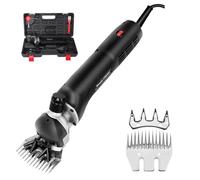 Tosatrice Per Pecore 690w, Forbici Elettriche Pecore con 6 Velocità Regolabili, Tosapecore Elettrico con Custodia Trasporto, Cesoia elettrica per Pecore Montoni Capre Animali da Fattoria (Nero)