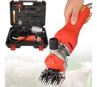 Tosatrice per pecore elettrica 1000W Macchina per tosare le pecore 2400 giri/min, per toelettatura di peli di capre/alpaca/pecore,Red