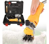 Tosatrice per pecore elettrica 1000W Macchina per tosare le pecore 2400 giri/min, per toelettatura di peli di capre/alpaca/pecore,Yellow