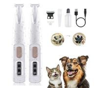 Tosatrice per zampe Doggykings, Tosatrice elettrica 3 in 1 per cani Doggykings, Tosatrice per toelettatura cani, Ricaricabile, impermeabile con luce LED, Senza fili, Silenziosa (2Pcs)