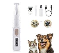 Tosatrice per zampe Doggykings, Tosatrice elettrica 3 in 1 per cani Doggykings, Tosatrice per toelettatura cani, Ricaricabile, impermeabile con luce LED, Senza fili, Silenziosa (1Pc)