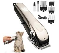 Tosatrice silenziosa, 20 W, senza fili, per capelli spessi e infeltriti, con batteria da 1500 mAh per una lunga durata, potente tosatrice per cani, tagliacapelli da 180 mm x 45 mm