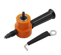 Tosatrici elettriche per pecore, Taglierina for lamiera Doppia testa Roditrice in ferro Utensile da taglio Trapano elettrico Attacco for piastra di modifica Forbici for punzonatura regolabili(Set A)