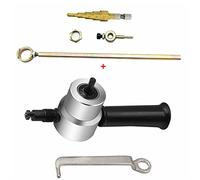 Tosatrici elettriche per pecore, Taglierina for lamiera Doppia testa Roditrice in ferro Utensile da taglio Trapano elettrico Attacco for piastra di modifica Forbici for punzonatura regolabili(Set D)