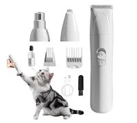 Tosatrici per toelettatura per cani, tosatrici per cani per toelettatura, tosatrici per animali da compagnia con tagliapasta e smerigliatrice per unghie | Kit di toelettatura per cani senza fili, set