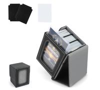 TOSAVGA Deck Box Per Mtg, Porta Deck con Display Comandante, Scatola di Carte per 100 Carte, Grande Capacità, In Pelle con 2 Separatori, Porta Mazzo Magnetic Flip