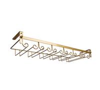 Tosbess Portabicchieri/Porta calici - Supporto con 6 binari per 12-18 Bicchiere di Vino - Mantieni I Bicchieri asciutti - a Sospensione o a Parete, Cromato,60 x 22,5 x 6cm
