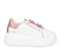 Tosca Blu Sneaker da Donna Elettra in Pelle Bianca e Fucsia a con Pesci di Strass - Elettra 010 C27 - Taglia 38