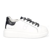 Tosca Blu Sneaker da Donna Fenice in Pelle Bianca con Farfalle di Strass Nere - Fenice 025 00A - Taglia 37