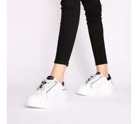 ToscaBlu Donna Sneakers Clara in pelle con accessorio gatto colore bianco/nero