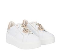 Tosca Blu Sneaker Pelle Elettra Pesci stassati Bianco Oro 39