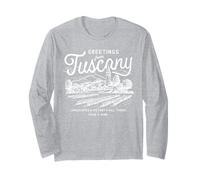 Toscana Italia Paesaggio Retro Souvenir Maglia a Manica