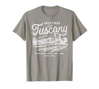 Toscana Italia Paesaggio Retro Souvenir Maglietta