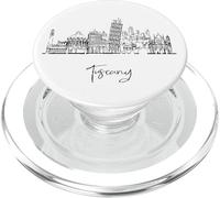 Toscana Italia Skyline Viaggio Souvenir Nero Cityscape PopSockets PopGrip per MagSafe