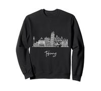 Toscana Italia Skyline Viaggio Souvenirs Bianco Cityscape Felpa