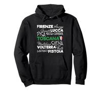Toscana Retro Lettering Italia Vacanza Vintage Souvenir Felpa con Cappuccio