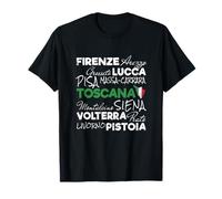Toscana Retro Lettering Italia Vacanza Vintage Souvenir Maglietta