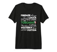 Toscana Retro Lettering Italia Vacanza Vintage Souvenir Maglietta Premium