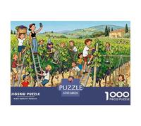 Toscana Vineyard Raccolta Puzzle in Legno Impermeabile DIY Puzzles Da 1000 Pezzi Per Adulti Impossibili Per Decorazioni Domestiche