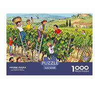 Toscana Vineyard Raccolta Puzzle in Legno Impermeabile Puzzles Da 1000 Pezzi Regali Per Adulti Sfidanti E Rompicapo Per Decorazioni Domestiche