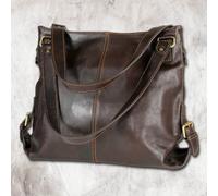 Toscanto Borsa A Spalla Da Donna Borsa Shopper In Pelle Marrone OTT136SN