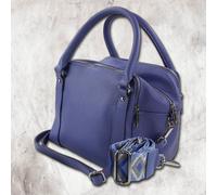 Toscanto Borsa A Spalla Da Donna Giovanile Borsa Da Città In Pelle Blu OTT822UH