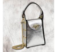 Toscanto Borsa A Spalla Donna In Pelle Argento Metallico OTTM802UJ