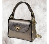 Toscanto Borsa A Spalla Donna In Pelle Bronzo Metallico Marrone OTT831UN3