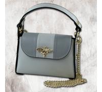 Toscanto Borsa A Spalla Donna In Pelle Grigia Chiara OTT833UKK