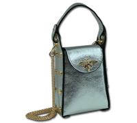 Toscanto Borsa A Tracolla Argento Grigio Metallizzato In Pelle OTTM802UK