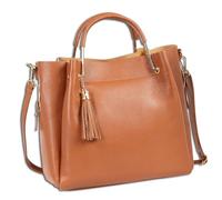 Toscanto Borsa a tracolla da donna in pelle, marrone chiaro, OTT857UC4