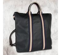 Toscanto Borsa Da Donna City In Pelle E Canvas Nera Blu Beige OTT609RS