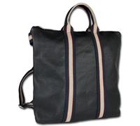 Toscanto Borsa Da Donna City In Pelle E Canvas Nera Blu Beige OTT609RS