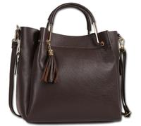 Toscanto Damen Borsa a Tracolla in Pelle Marrone OTT157UN 30x21x13cm