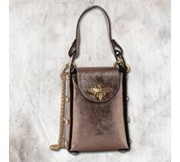 Toscanto Damen Umhängetasche In Leder Bronze Braun OTT813UF 13x18x6cm
