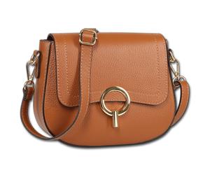 Toscanto Damen Umhängetasche Leder Tasche Hellbraun OTT843UN3