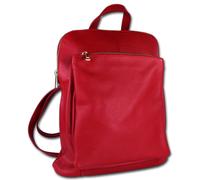 Toscanto Donna Zaino da Città Borsa IN Pelle Rosso