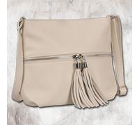 Toscanto Umhängetasche Tasche Tracolla City Beige Vera Pelle OTT195UI2