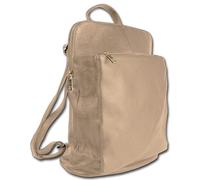 Toscanto Zaino Taupe Beige In Pelle City Rucksack ORTM103RN
