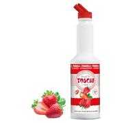 Toschi® | Fragola Preparato per Bevande Base Succo e Purea Fragole | Sciroppo Analcolico per Miscelazione Ideale Cocktails e Long Drink - 1 Litro