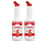 Toschi® | Fragola Preparato per Bevande Base Succo e Purea Fragole | Sciroppo Analcolico per Miscelazione Ideale Cocktails e Long Drink - 2 x 1 Litro