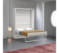 Toscohome Letto matrimoniale a scomparsa colore bianco 152x208H cm - Loft