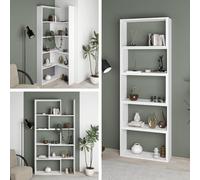 Toscohome Libreria estensibile angolare 72x200h cm colore bianco - Wish
