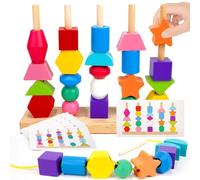 Tosekry Giochi Montessori 2 3 4 anni, Giochi Legno Bambini 2 3 4 anni Puzzle di Selezione di Forme e Colori Giochi Bambini Regali di Compleanno