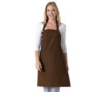 TOSHE Grembiule da cucina resistente alle gocce d'acqua, grembiule in cotone con grembiuli regolabili da donna, con tasche, grembiule da cucina