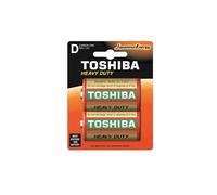 TOSHIBA BATTERIE ZINCO HEAVY DUTY R20 D 1.5V 2PZ